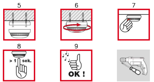 HDvsensys獨立式感煙火災(zāi)探測器安裝步驟